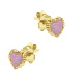 Sweet Opal Heart Silver Stud Earring STS-6310